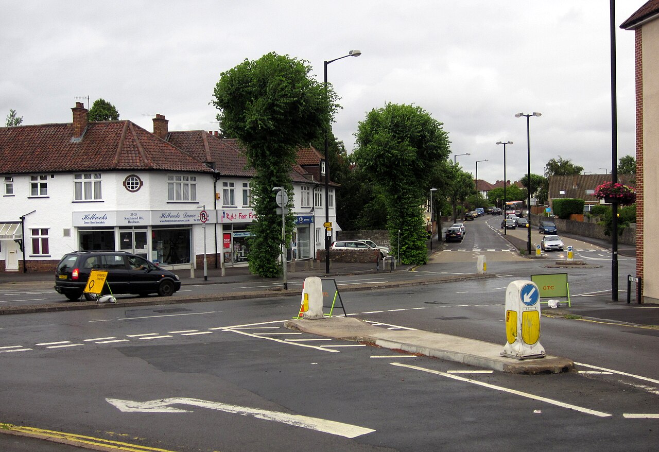 Shops at the junction on Henleaze Road, Bristol